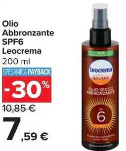 Carrefour Olio Abbronzante SPF6 Leocrema offerta