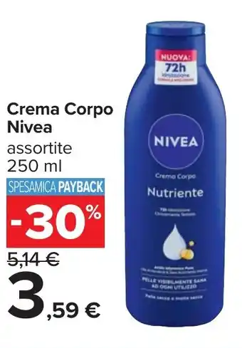 Carrefour Crema Corpo Nivea offerta