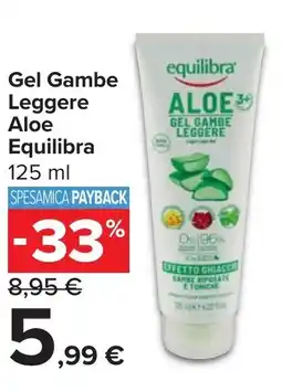 Carrefour Gel Gambe Leggere Aloe Equilibra offerta