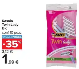 Carrefour Rasoio Twin Lady Bic offerta