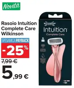 Carrefour Rasoio Intuition Complete Care Wilkinson offerta