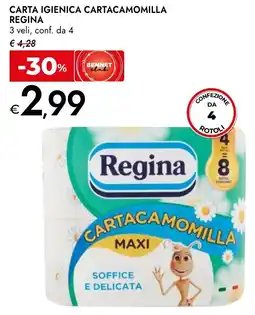 Bennet Carta igienica cartacamomilla REGINA offerta
