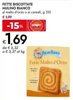 Bennet Fette biscottate MULINO BIANCO offerta