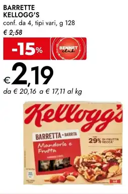 Bennet Barrette KELLOGG'S offerta