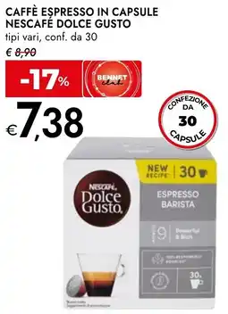 Bennet Caffè espresso in capsule nescafé dolce gusto offerta