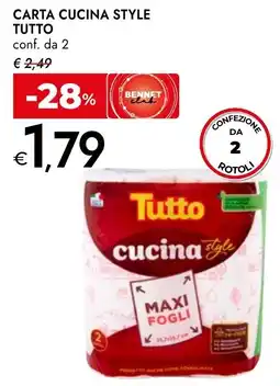 Bennet Carta cucina style TUTTO offerta