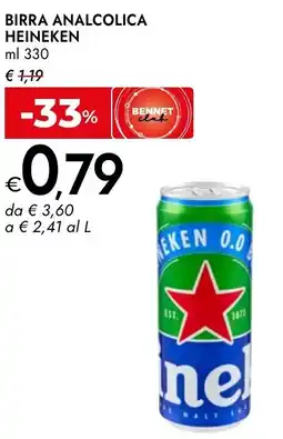 Bennet Birra analcolica HEINEKEN offerta