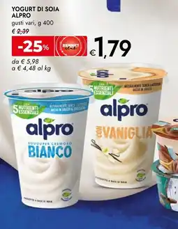 Bennet Yogurt di soia ALPRO offerta