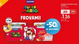 Bennet Yogurt kids super mario DANONE offerta
