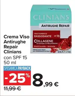 Carrefour Crema Viso Antirughe Repair Clinians offerta