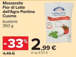 Carrefour Mozzarella Fior di Latte dell'Agro Pontino Cuomo offerta