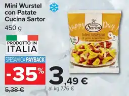Carrefour Mini Wurstel con Patate Cucina Sartor offerta