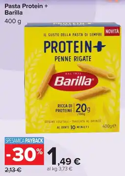 Carrefour Pasta Protein + Barilla offerta