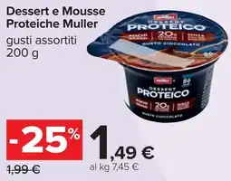 Carrefour Dessert e Mousse Proteiche Muller offerta