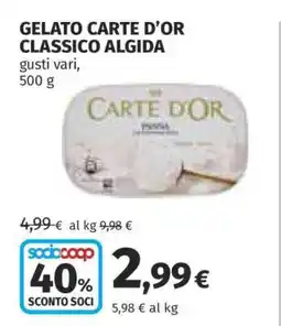 Coop Gelato Carte d’Or Classico Algida offerta
