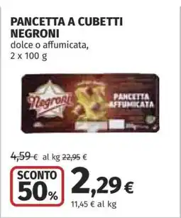 Coop Pancetta a Cubetti Negroni offerta