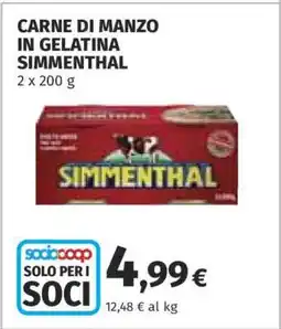Coop CARNE DI MANZO IN GELATINA SIMMENTHAL offerta