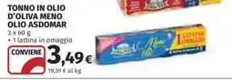 Coop TONNO IN OLIO D’OLIVA MENO OLIO ASDOMAR offerta