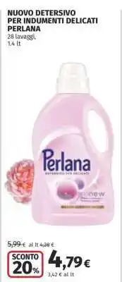 Coop NUOVO DETERSIVO PER INDUMENTI DELICATI PERLANA offerta