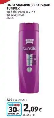 Coop LINEA SHAMPOO O BALSAMO SUNSILK offerta
