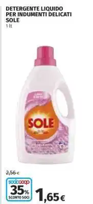 Coop DETERGENTE LIQUIDO PER INDUMENTI DELICATI SOLE offerta