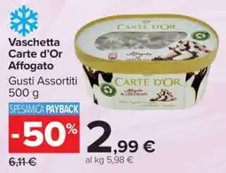 Carrefour Vaschetta Carte d’Or Affogato offerta