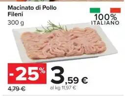Carrefour Macinato di Pollo Fileni offerta