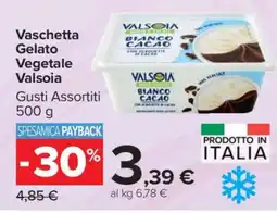 Carrefour Vaschetta Gelato Vegetale Valsoia offerta