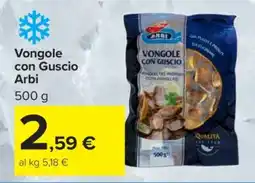 Carrefour Vongole con Guscio Arbi offerta