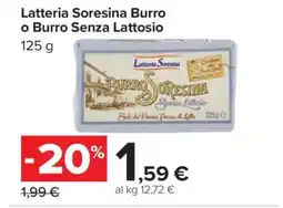 Carrefour Latteria Soresina Burro o Burro Senza Lattosio offerta