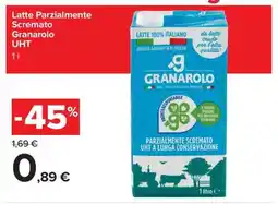 Carrefour Latte Parzialmente Scremato Granarolo UHT offerta