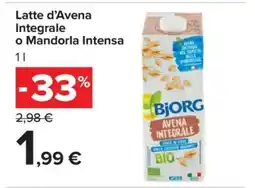 Carrefour Latte d’Avena Integrale o Mandorla Intensa offerta