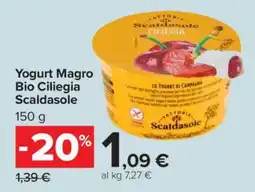 Carrefour Yogurt Magro Bio Ciliegia Scaldasole offerta