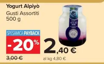 Carrefour Yogurt Alpiyò offerta