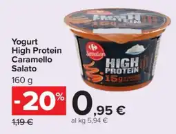 Carrefour Yogurt High Protein Caramello Salato offerta