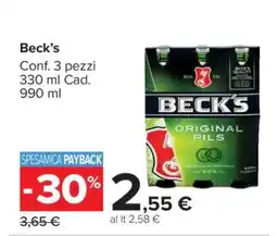 Carrefour BECK'S offerta