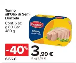 Carrefour Tonno all’Olio di Semi Donzela offerta