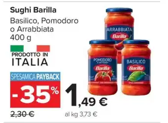Carrefour Sughi Barilla offerta