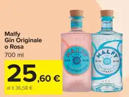 Carrefour Malfy Gin Originale o Rosa offerta