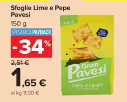 Carrefour Sfoglie Lime e Pepe Pavesi offerta
