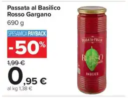 Carrefour Passata al Basilico Rosso Gargano offerta