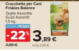 Carrefour Crocchette per Cani Friskies Balance offerta