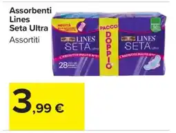 Carrefour Assorbenti Lines Seta Ultra offerta