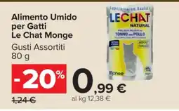 Carrefour Alimento Umido per Gatti Le Chat Monge offerta