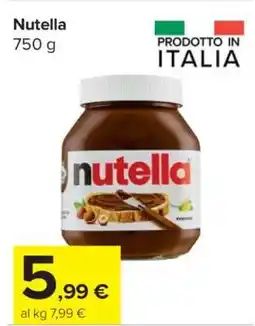 Carrefour Nutella offerta