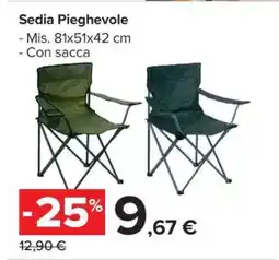 Carrefour Sedia pieghevole offerta