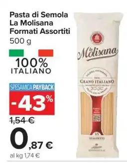 Carrefour Pasta di Semola La Molisana Formati Assortiti offerta