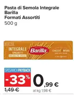 Pasta di Semola Integrale Barilla Formati Assortiti