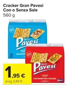Carrefour Cracker Gran Pavesi Con o Senza Sale offerta