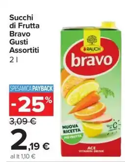 Carrefour Succhi di Frutta Bravo Gusti Assortiti offerta